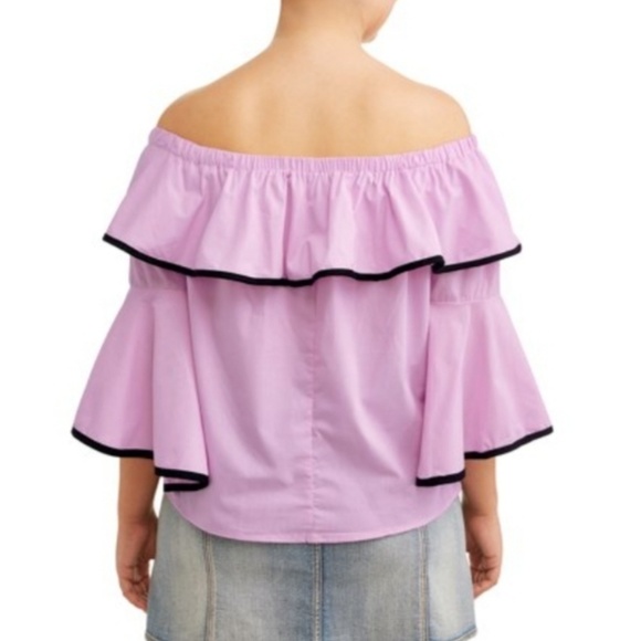 No Comment Plus Off Shoulder Flounce Sleeve 1X - Picture 2 of 4